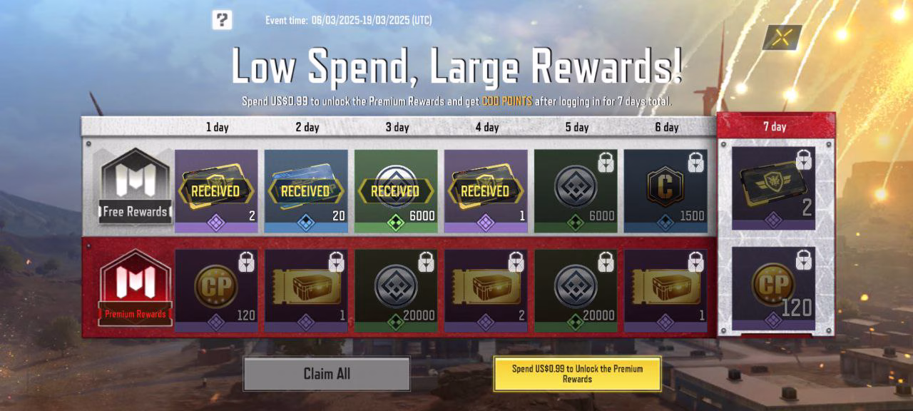 آفر Low Spend , Large Rewards قانونی فوری